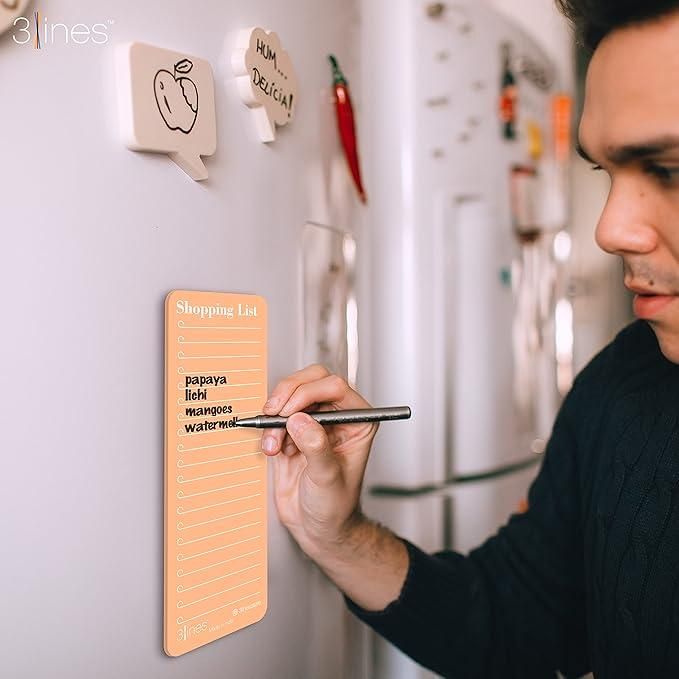 Grocery Shopping List Fridge Magnet with Marker for Home D�cor